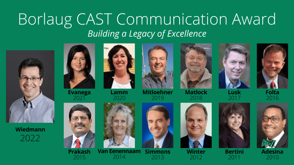 Picture of Borlaug CAST Communication Award Winners 2010-1022.  Click for individual information.