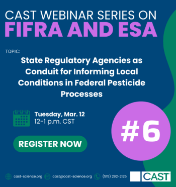 Read CAST to Host the Sixth and Last Webinar of the FIFRA-ESA Series